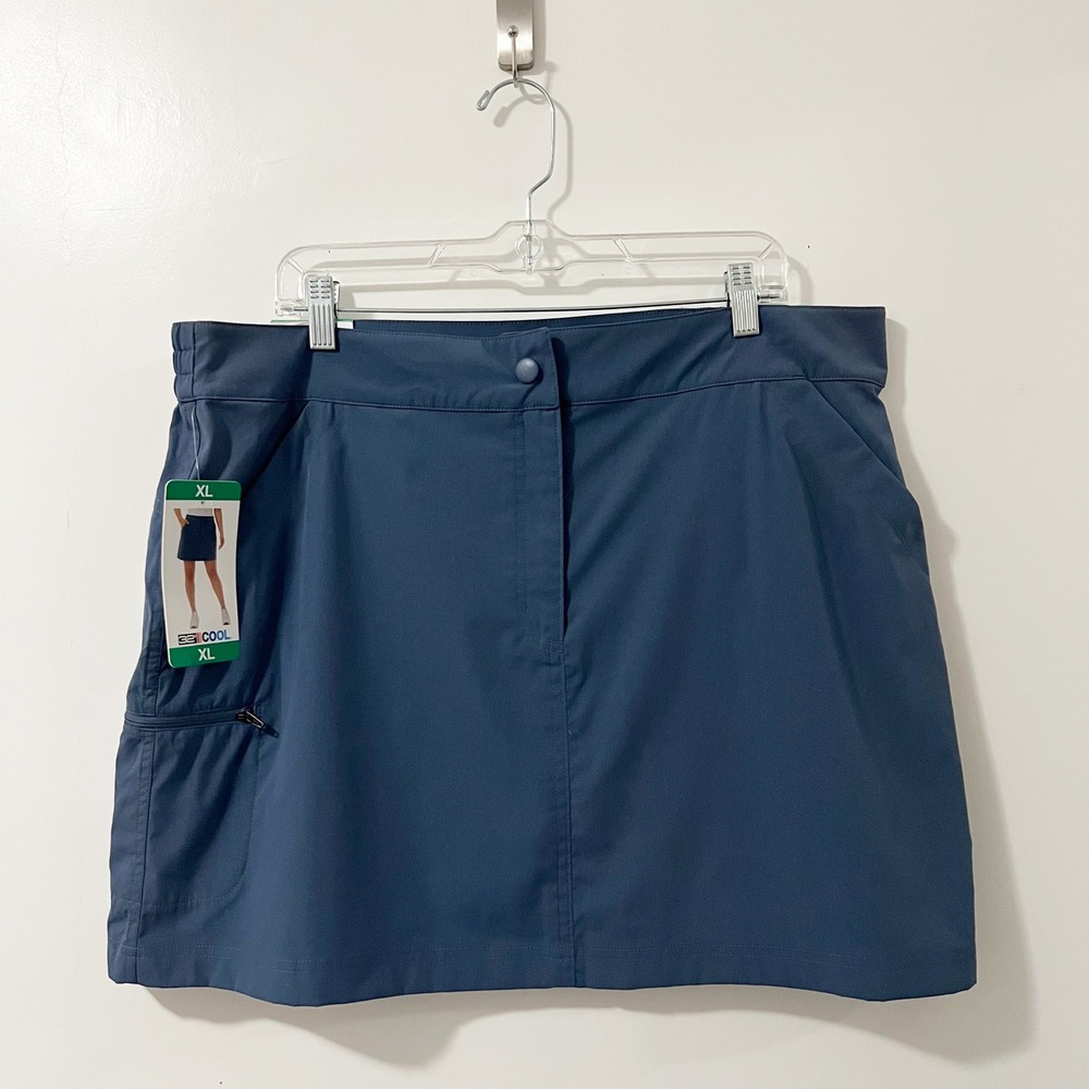 32 Degrees Cool Womens Skort XL Vintage Indigo Blue Athletic Golf Hiking NWT